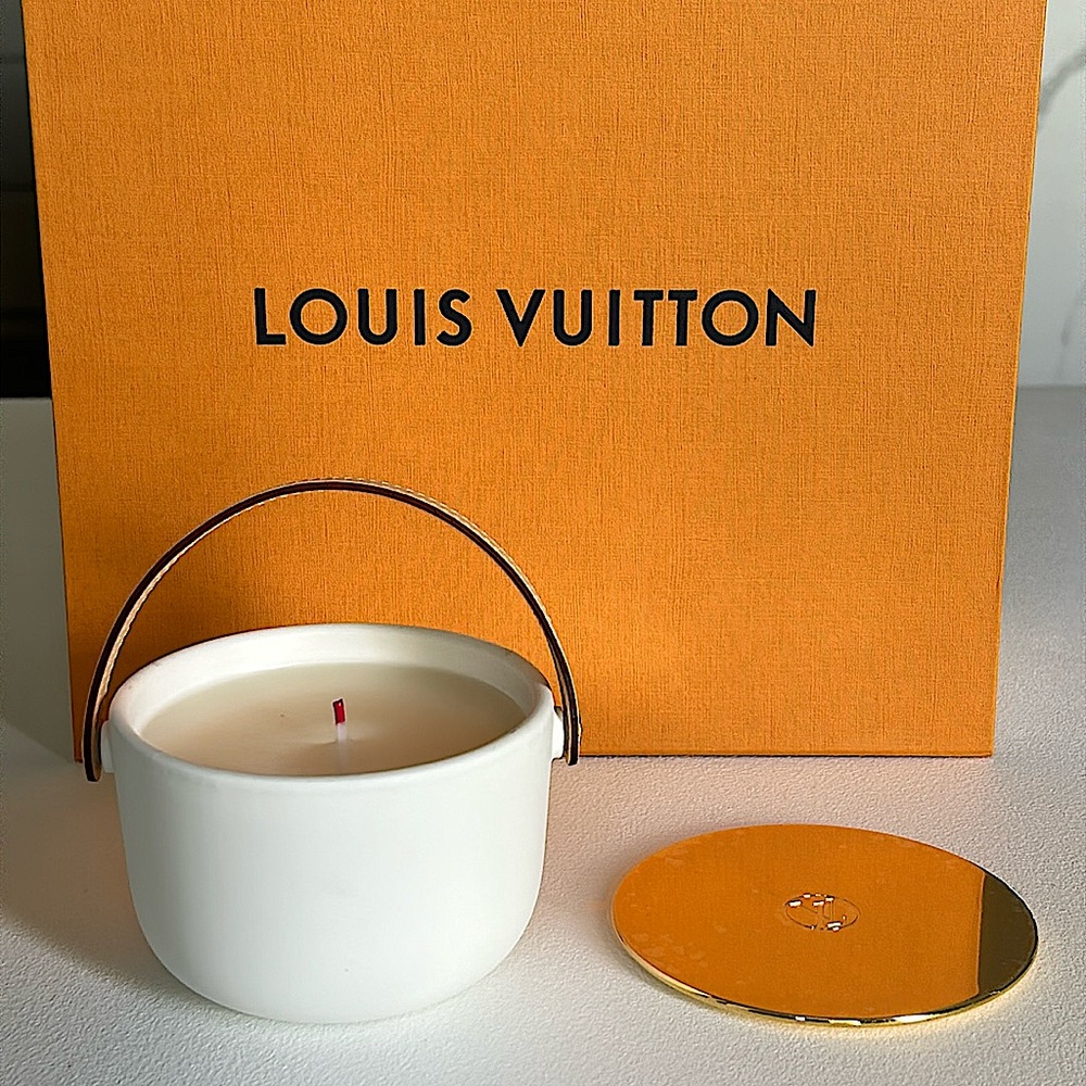 Authentic Louis Vuitton Perfume Candle With Leather Strap.